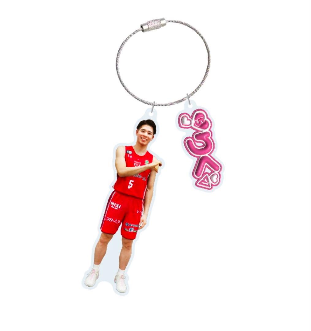 千葉ジェッツ ぷっくりネーム＆選手ハートポーズ2連キーホルダー #5