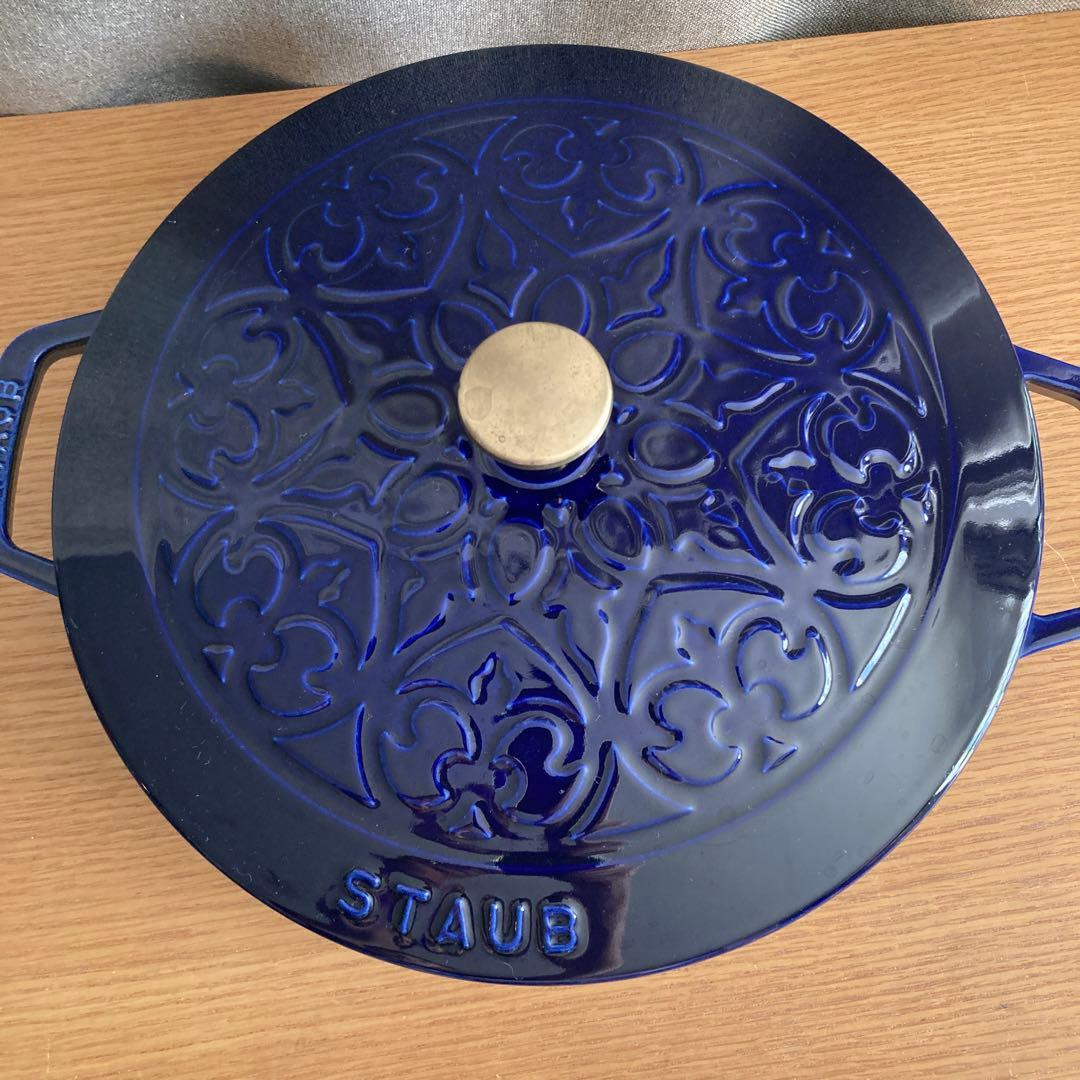 ストウブ ブレイザー ソテーパン Lilyリリー 26cm グランブルー　美品