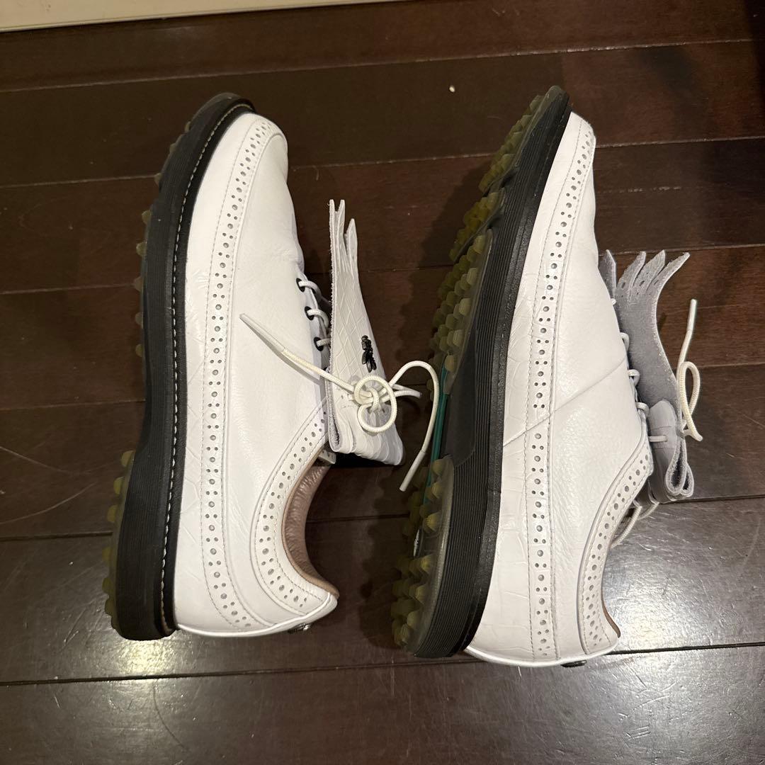 ADIDAS×BogeyBoys ホワイトレザーゴルフシューズ フリンジ付き