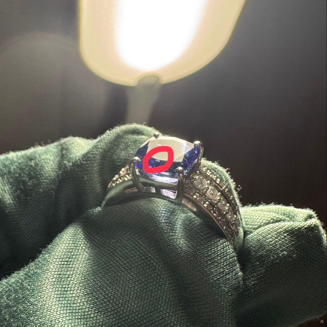 タンザナイト2.53ct ダイヤモンド0.36ct　pt900 リング　12号