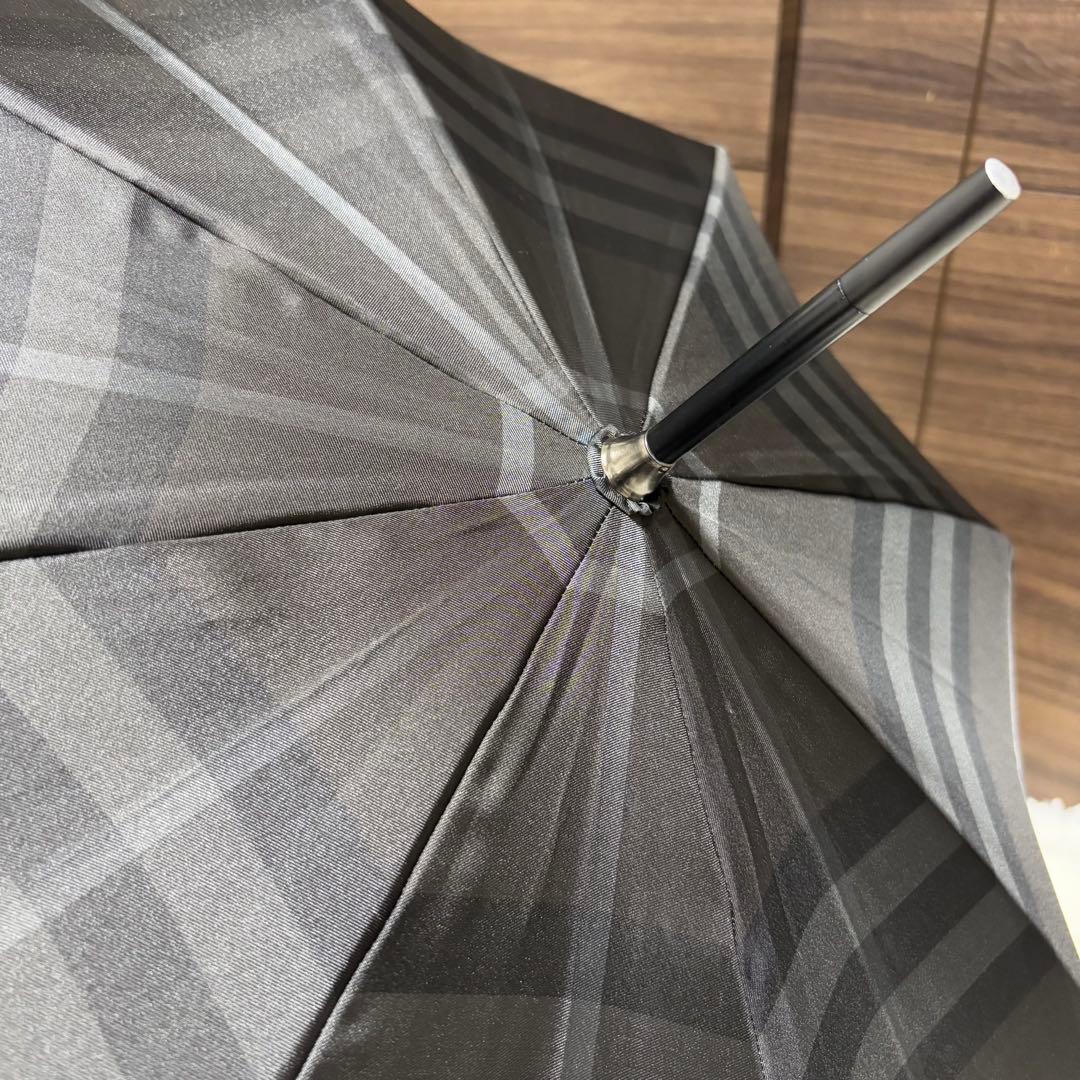 極美品 BURBERRY 雨傘 ブラック ノバチェック 大きいサイズ カバー付