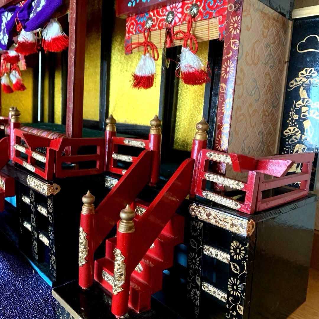 雛御殿 70cm×75cm アンティーク 木製 レトロ　ヴィンテージ