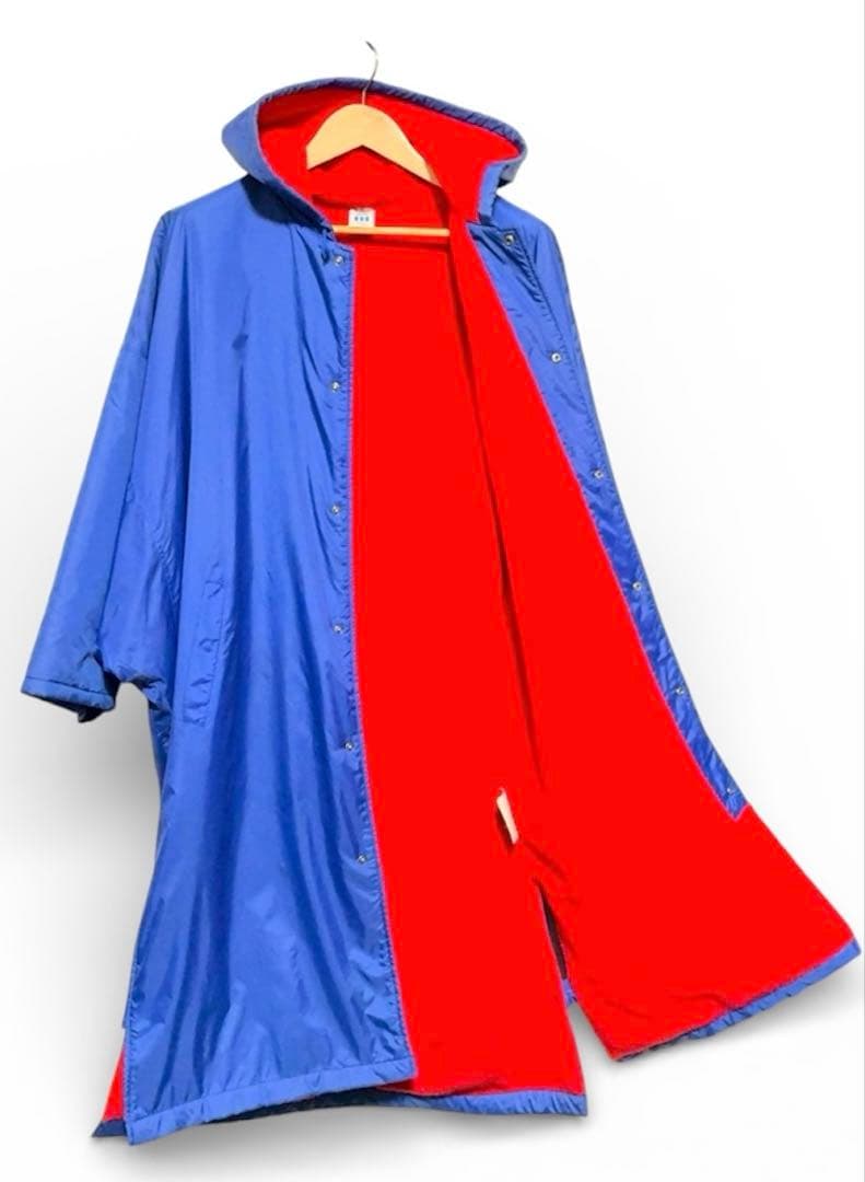 90s adidas ベンチコート ビッグトレフォイル 裏ボア 青 L相当 - メルカリ