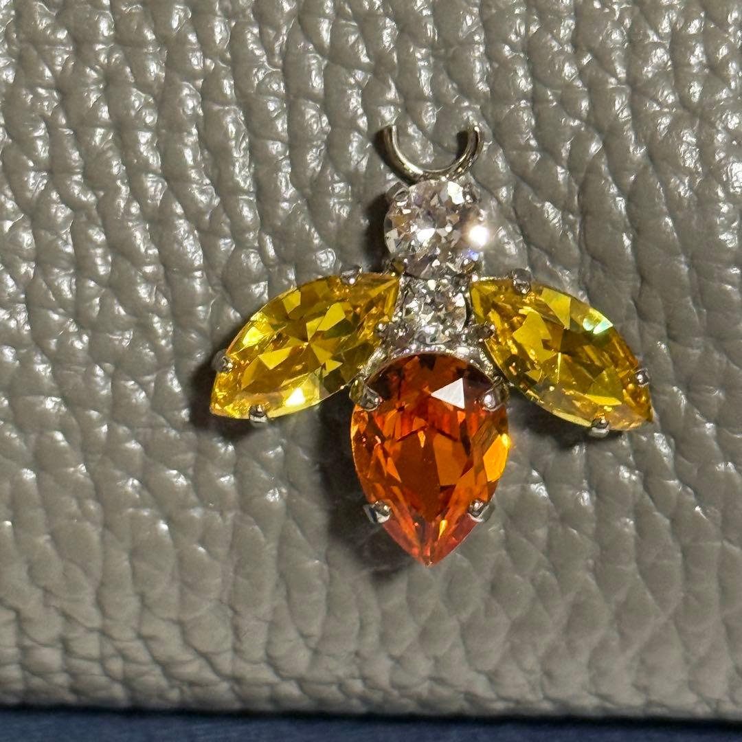 ⭐️未使用⭐️　A.D.M.J. がま口財布　スワロフスキー　ビー　ハチ　箱付き