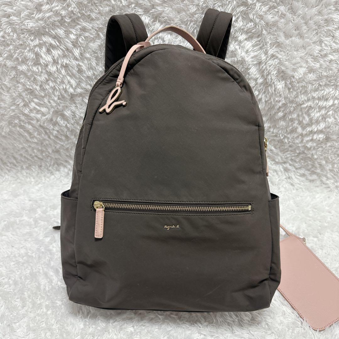 Agnes b. リュックサック ブラウン　ピンク