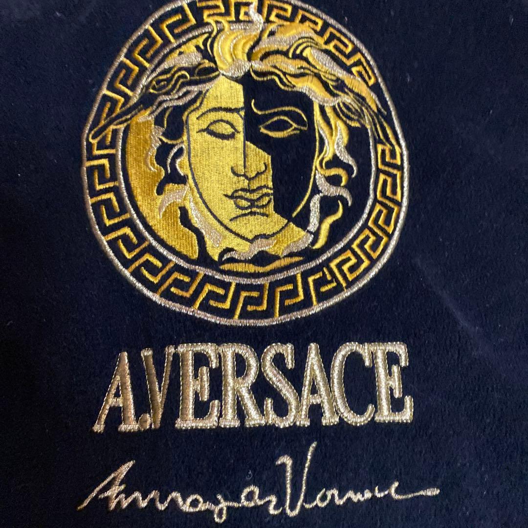 90s A.VERSACE ヴェルサーチ 刺繍 フリースジャケット メデューサ