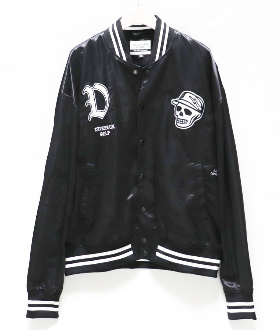《デヴァローゴルフ》新品 ビッグロゴ・スカルキャディ・Dロゴ刺繍入ブルゾン XL