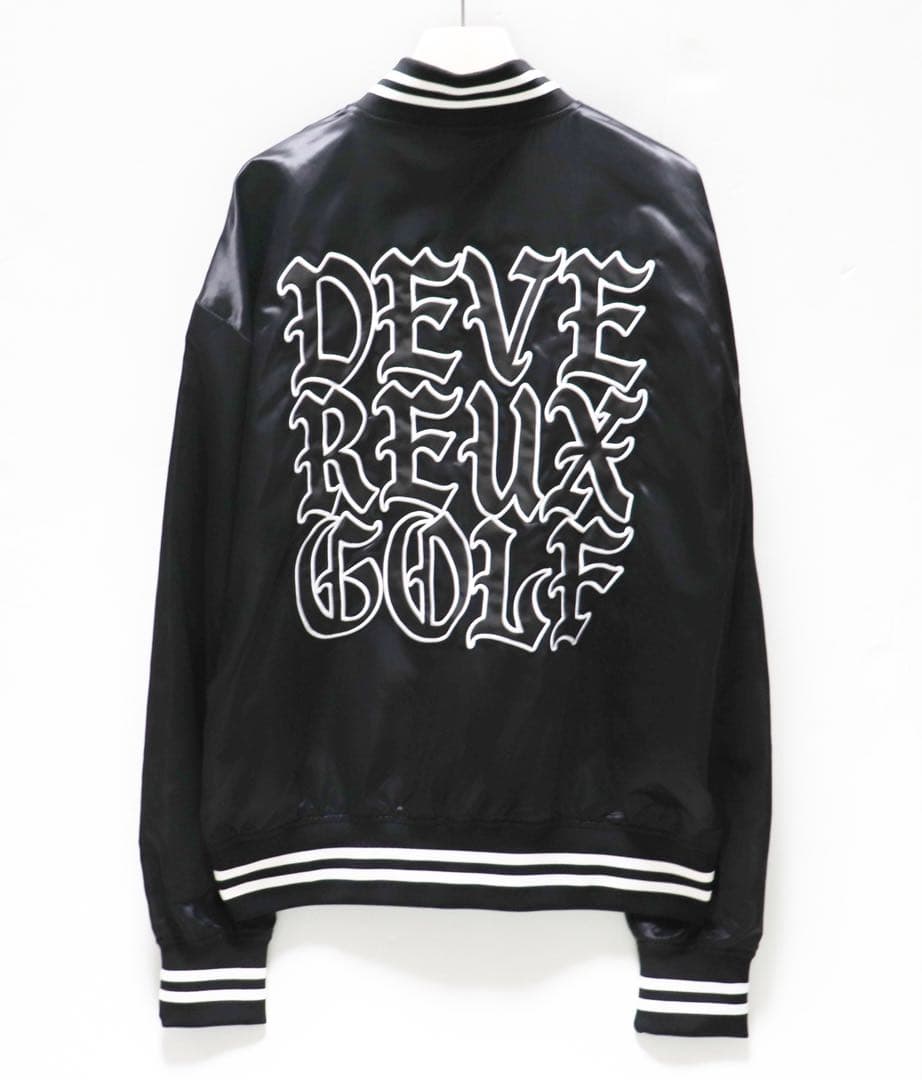 《デヴァローゴルフ》新品 ビッグロゴ・スカルキャディ・Dロゴ刺繍入ブルゾン XL