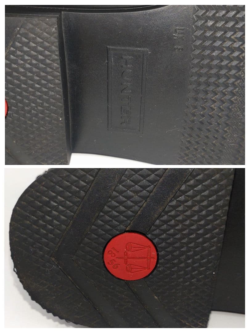 ハンター　オリジナルリファインドチェルシーブーツ　サイドゴア　防水　ラバー　黒色