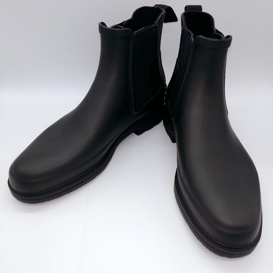 ハンター　オリジナルリファインドチェルシーブーツ　サイドゴア　防水　ラバー　黒色