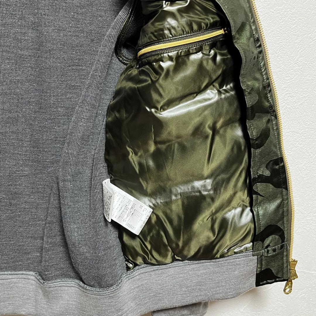 MARK&LONA/カモフラスカル ダウンxニットブルゾン