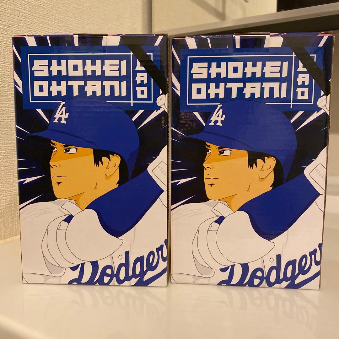 大谷翔平 初 ボブルヘッド グレー 白 2体セット ドジャース 2024年 美