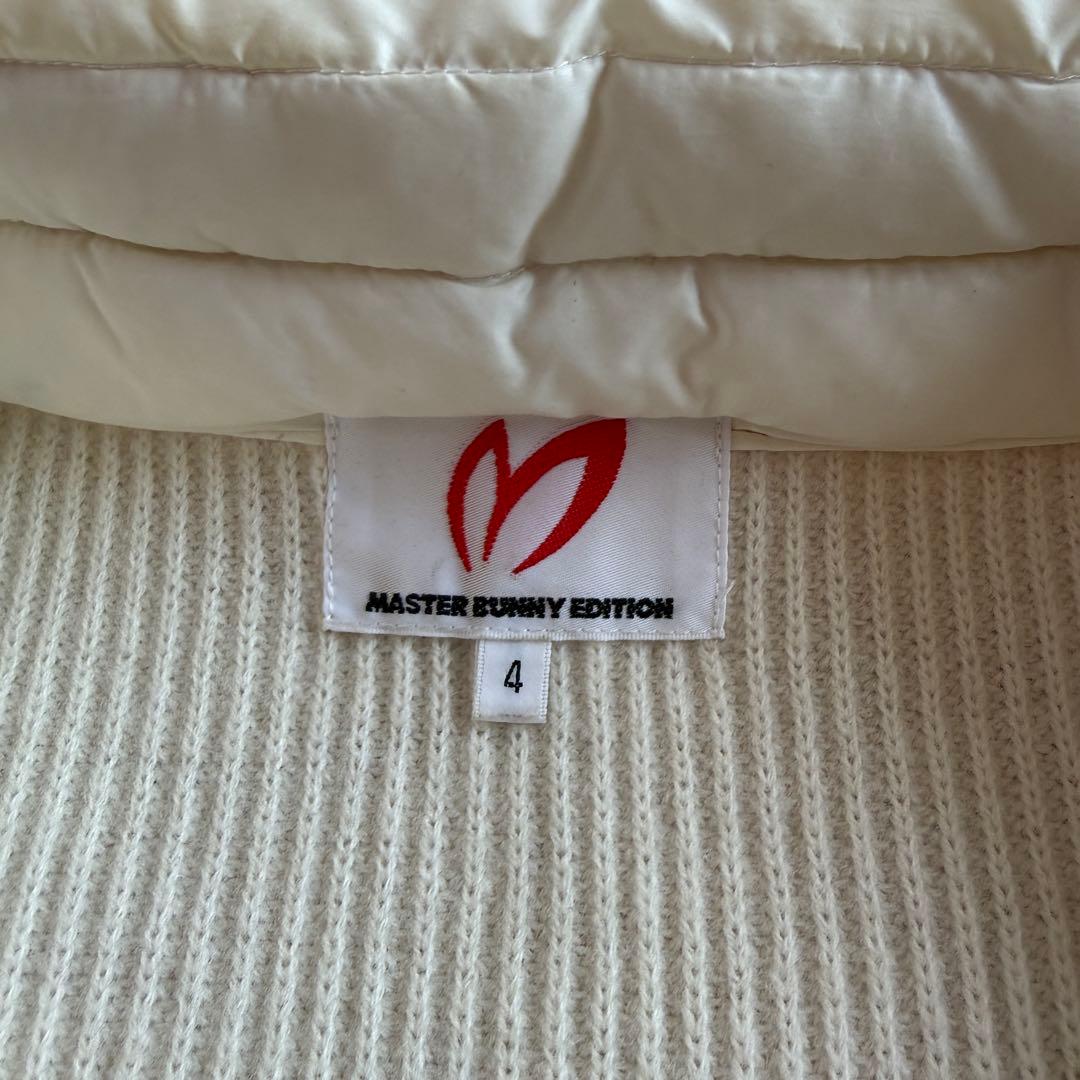 マスターバニー ニット セーター M〜L相当 中綿ダウン ウール100% 白