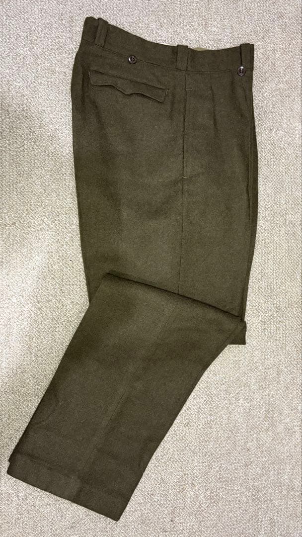 【極美品】50s フランス軍 M52 フランネル ウールパンツ トラウザーズ