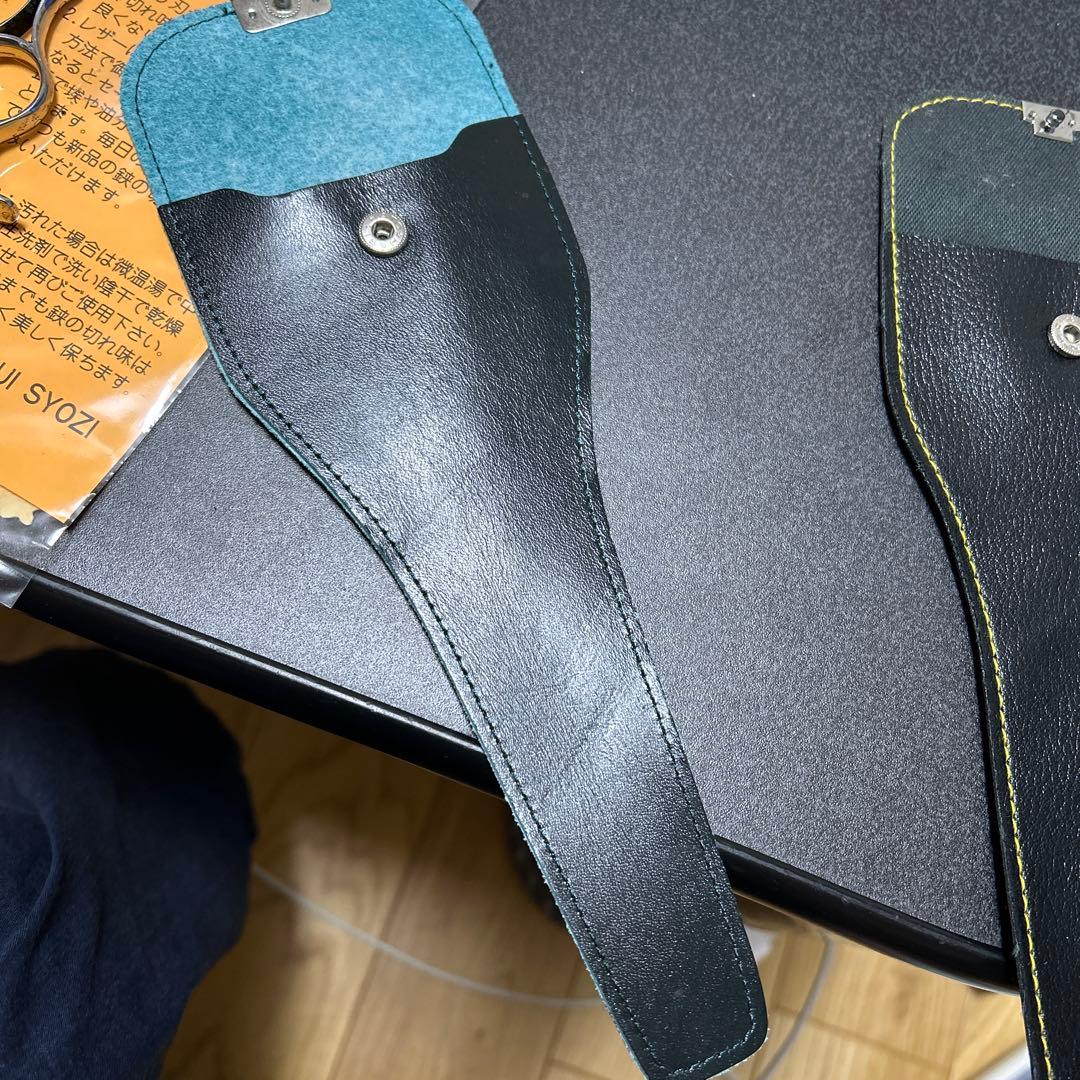 ★すきバサミ　新品　未使用　セーム革一枚付き