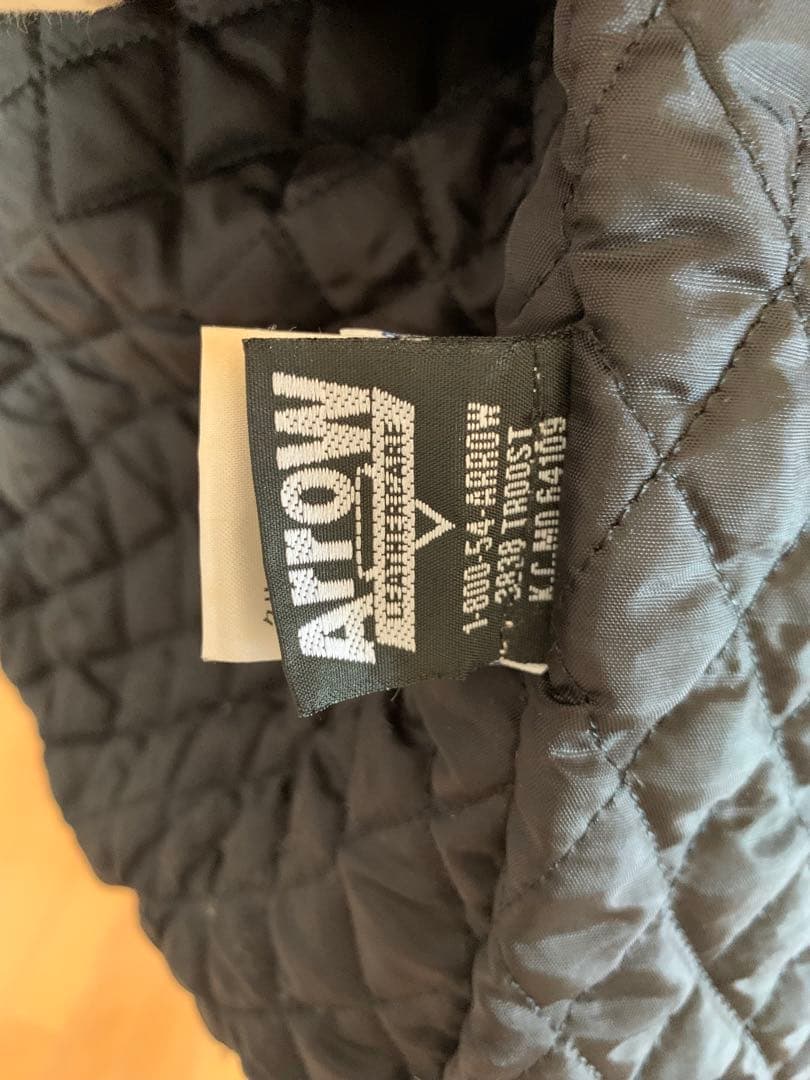 Schott USA製 ファラオジャケット S マスタード 黒 ファラオコート