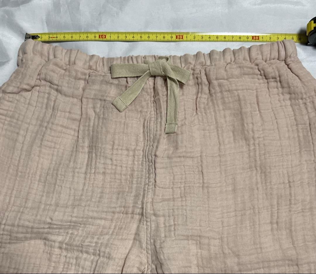 【新品未使用】ウチノ　クレープガーゼ 快眠パジャマ　レディース　M ピンク　半袖