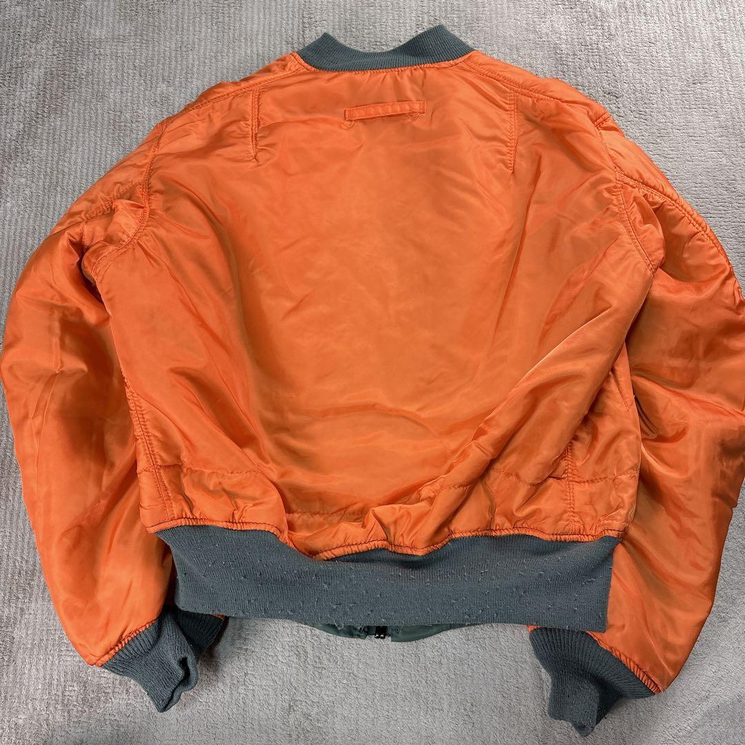 【USA製】90s ALPHA MA-1 セージグリーン L ヴィンテージ 短丈