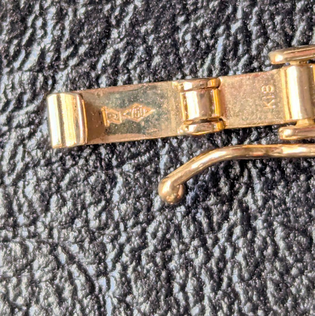 18金 750 キヘイ6面ダブルブレスレット 23cm 10.1g