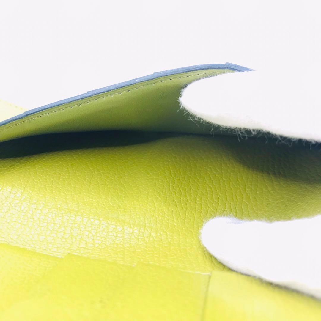 HERMES✨べアン デュプリ 長財布 □H刻印 緑 グリーン ロゴ金具 H金具