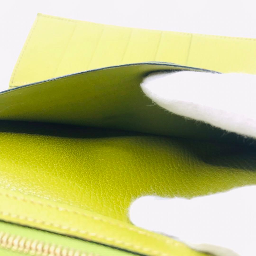 HERMES✨べアン デュプリ 長財布 □H刻印 緑 グリーン ロゴ金具 H金具