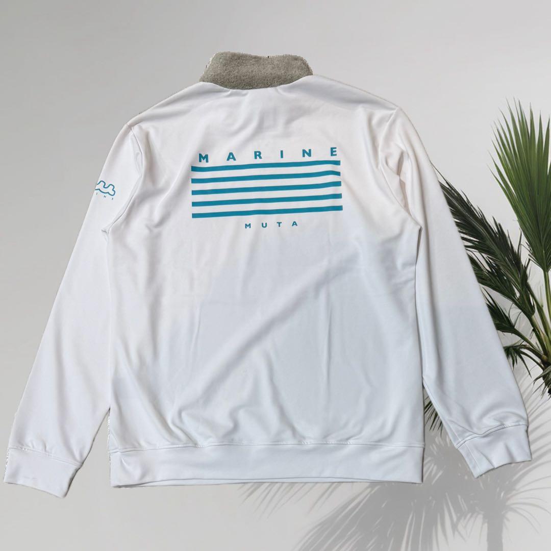 【新品】ムータマリン　ゴルフ　裏起毛　モックネック　ホワイト　 XLサイズ