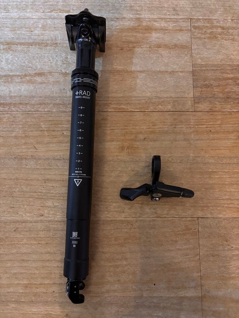 TranzX ドロッパーポスト 31.6 mm 170 mmトラベル　レバー付き