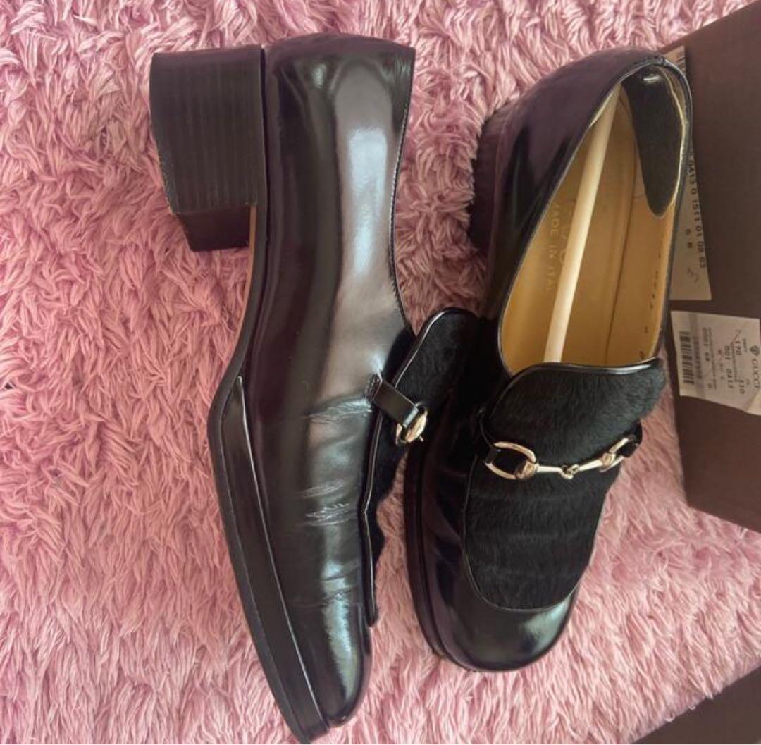 GUCCI moccassino pelle ローファー ハラコ 23