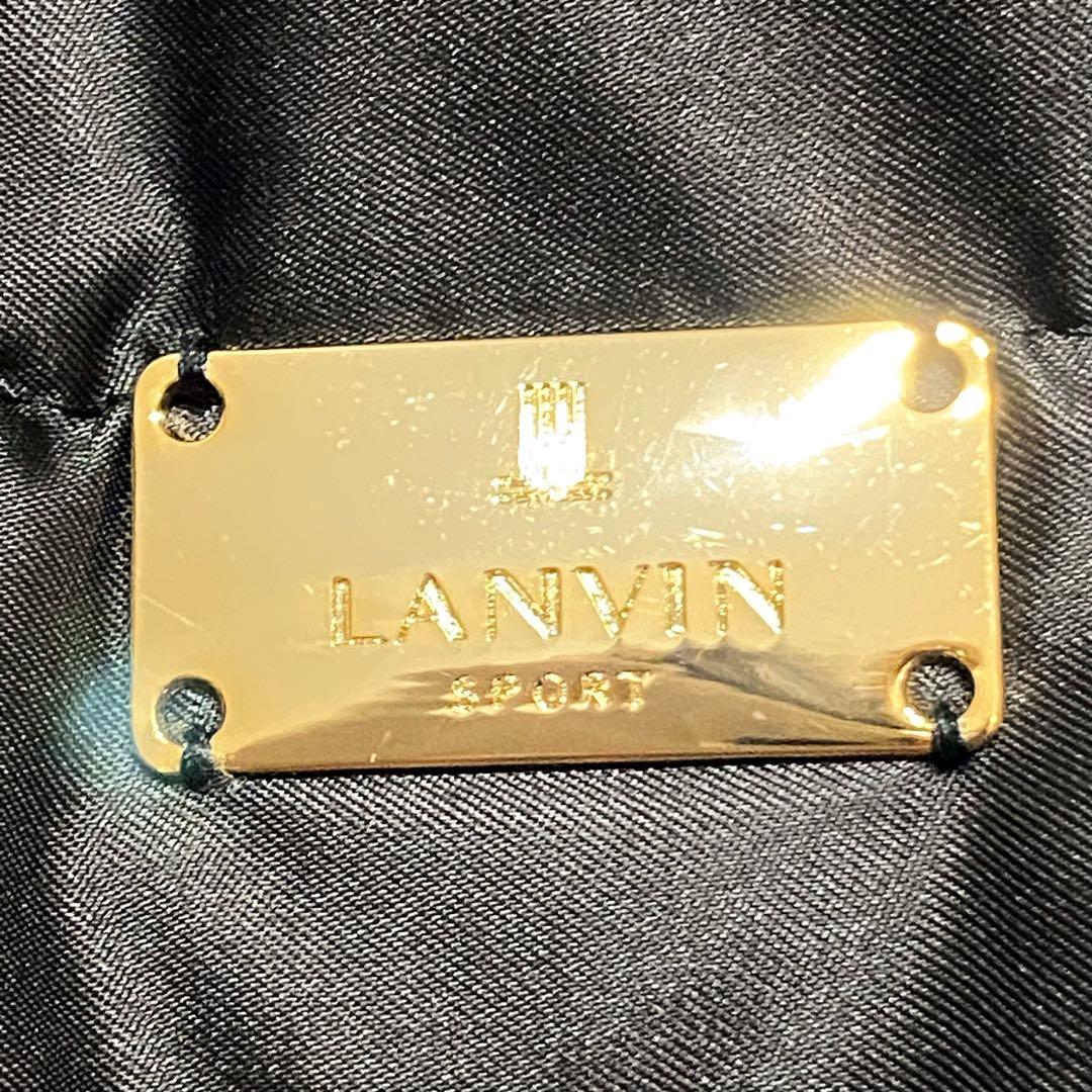 【極希少】ランバンスポーツ ベスト リアルファー フード リバーシブル 黒 紺