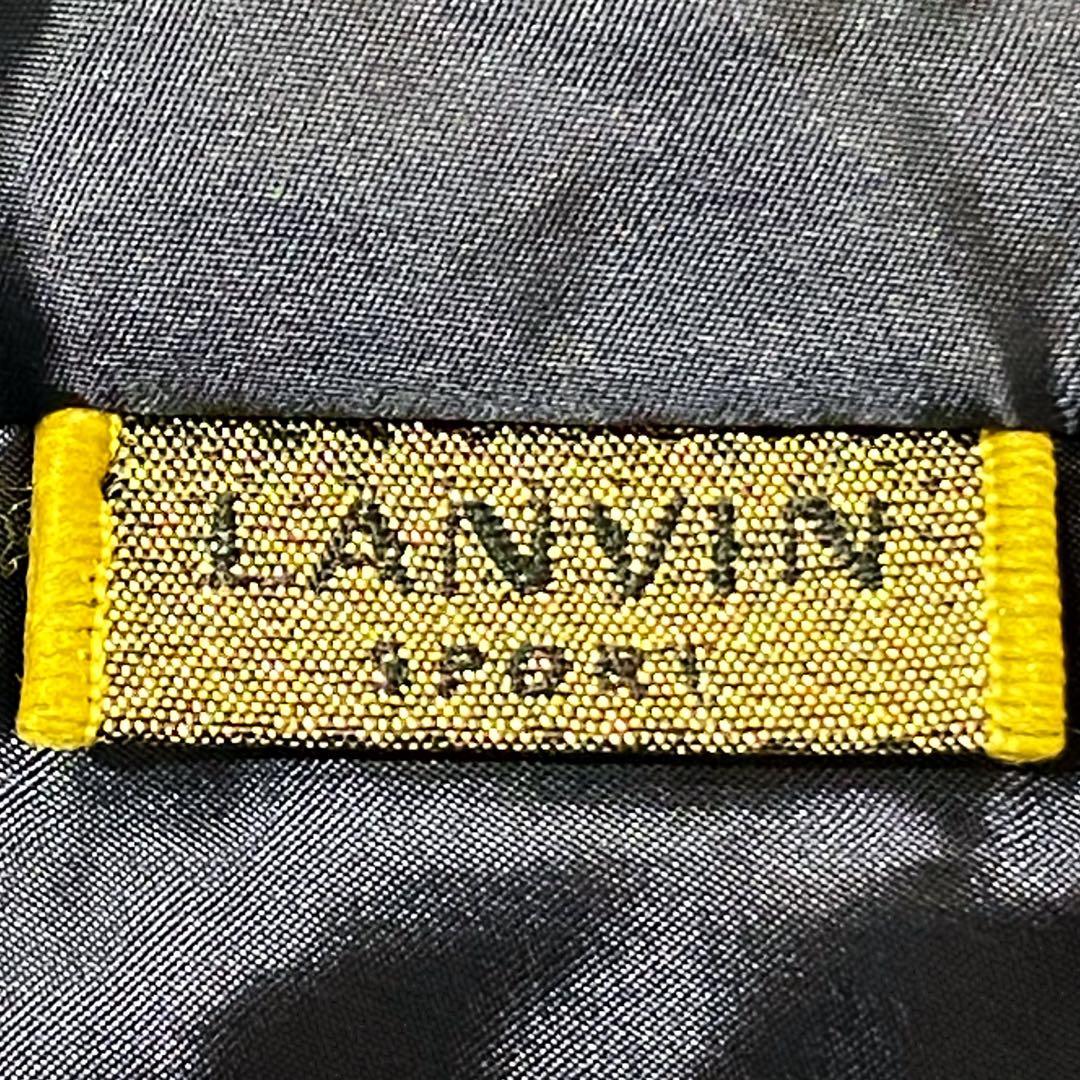 【極希少】ランバンスポーツ ベスト リアルファー フード リバーシブル 黒 紺