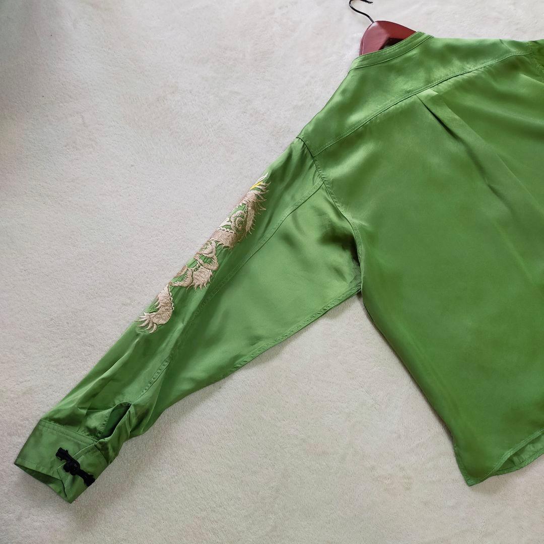 BEAMSBOY×東洋　龍刺繍　スカチャイナジャケット　チャイナシャツ