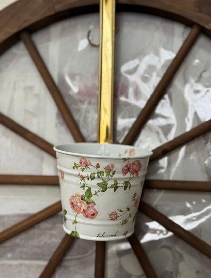 mogu様リクエスト9点おまとめ品※リメ缶※リメ鉢※デコパージュ苺　薔薇