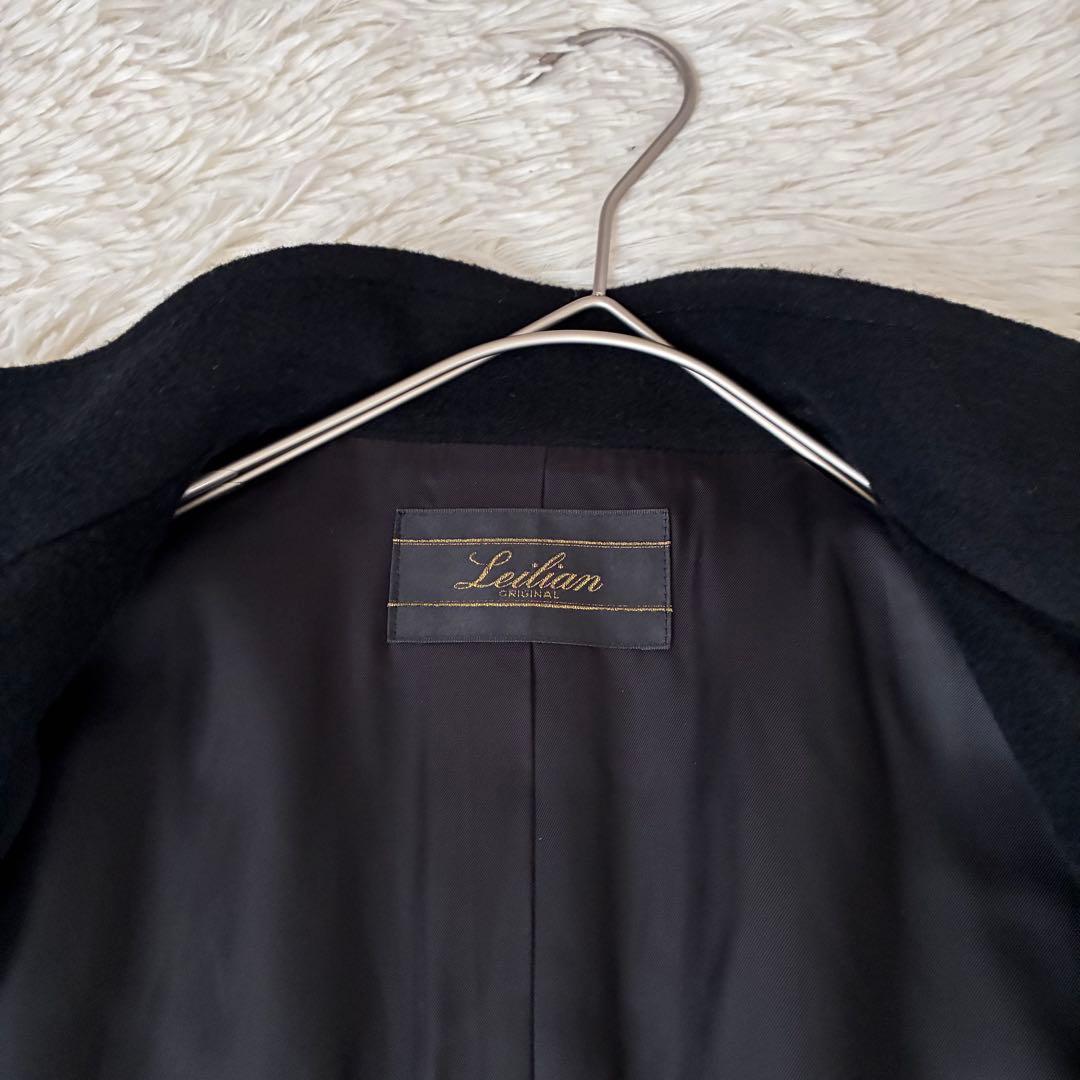 割引済み⭐︎Leilian カシミヤ100% スタンドカラー　比翼　ロングコート