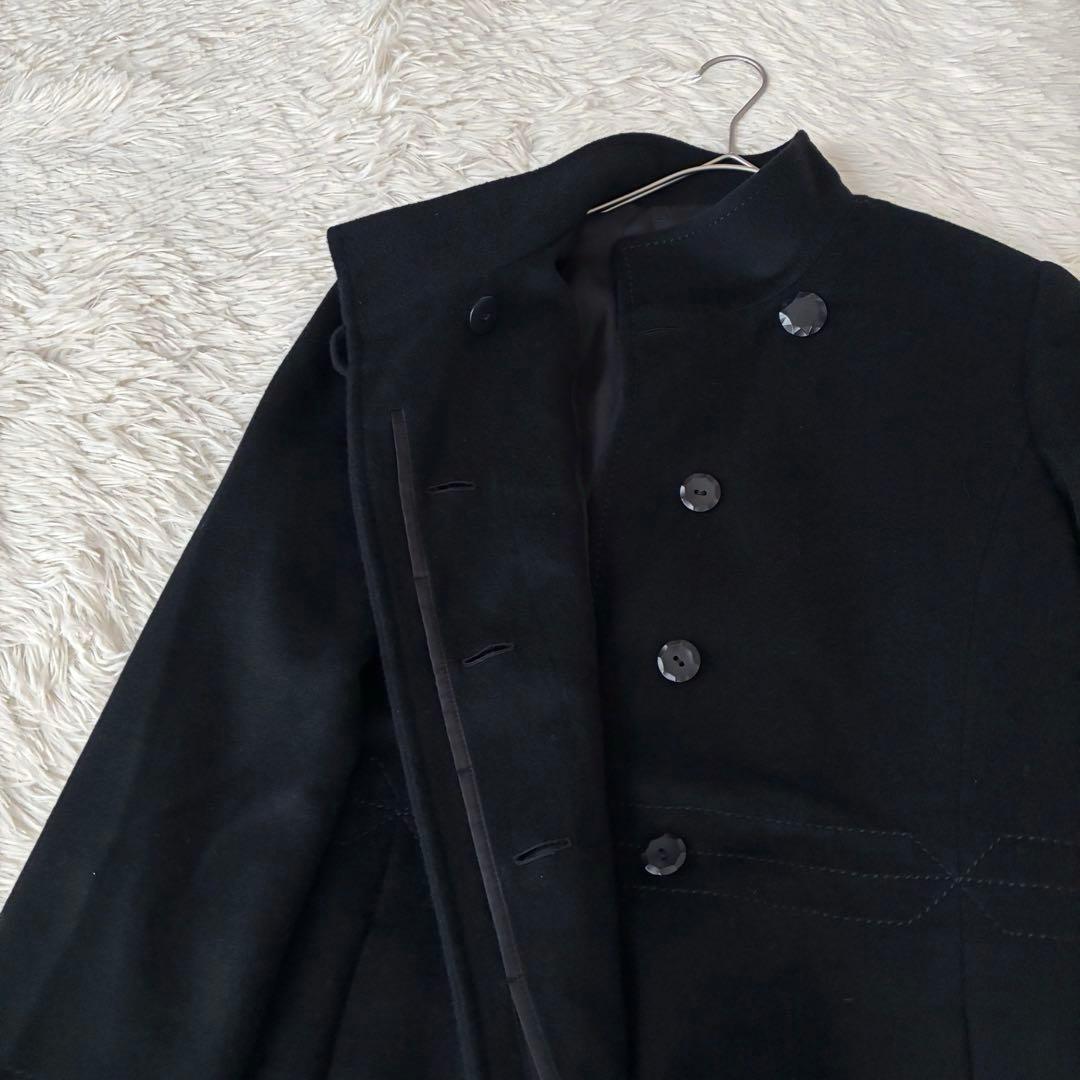 割引済み⭐︎Leilian カシミヤ100% スタンドカラー　比翼　ロングコート