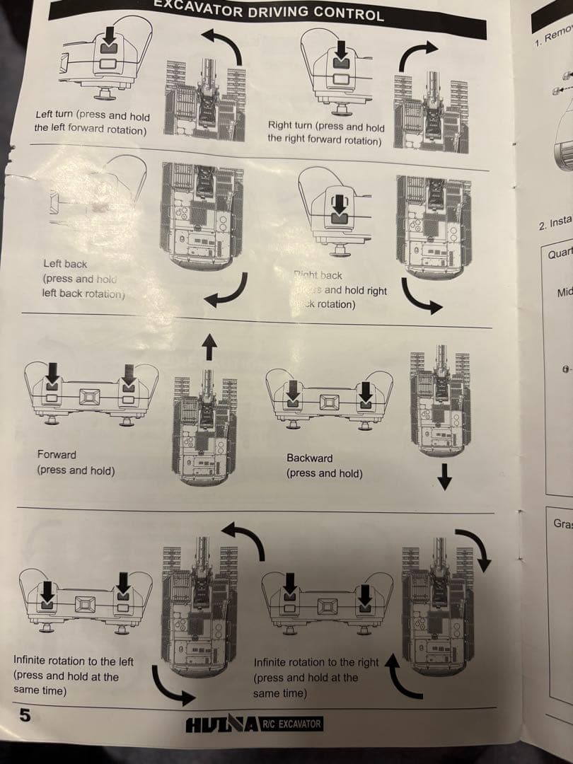 HUINA プロフェッショナルラジコンショベル 1593