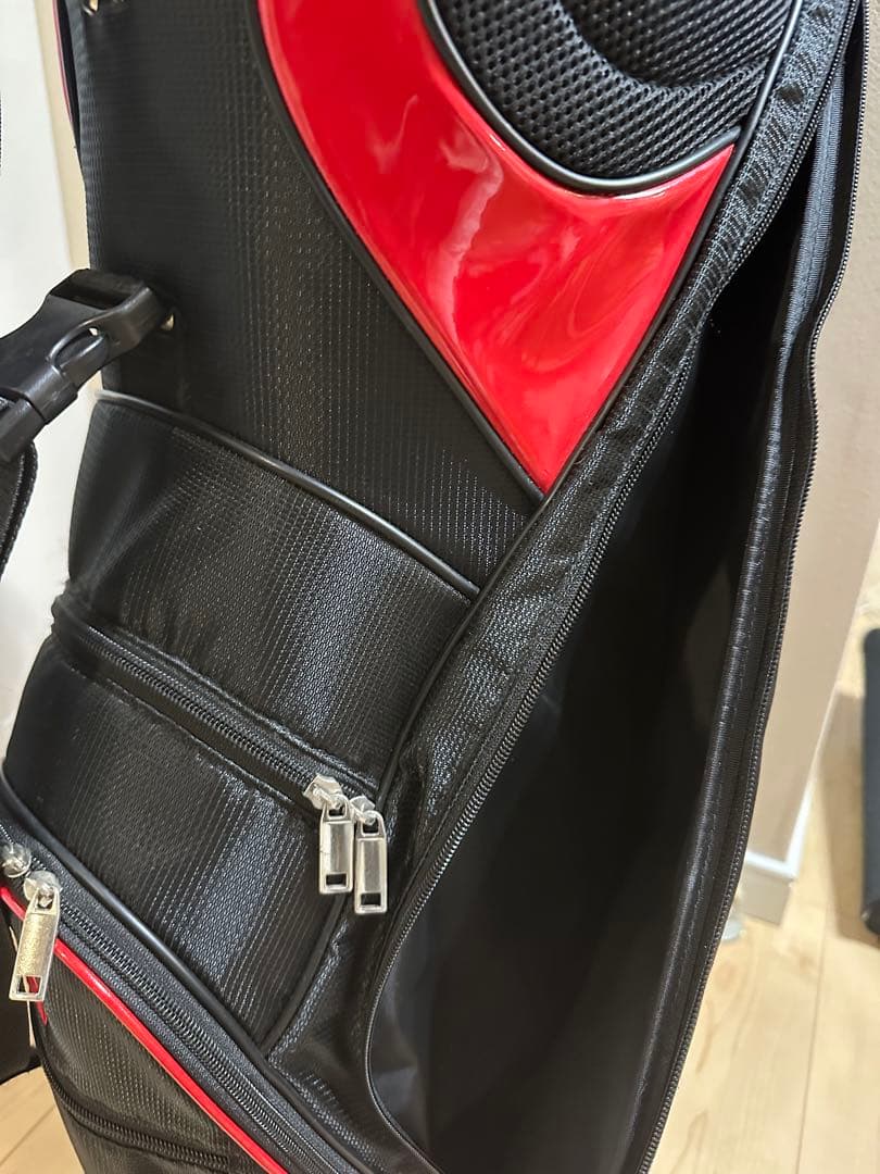 ブリヂストン TOUR B キャディバッグ 黒/赤 郵送用カバー付き