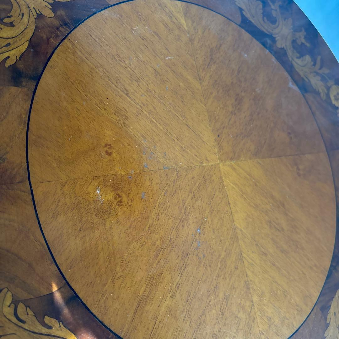 イタリア製象嵌？　サイドテーブル　花台