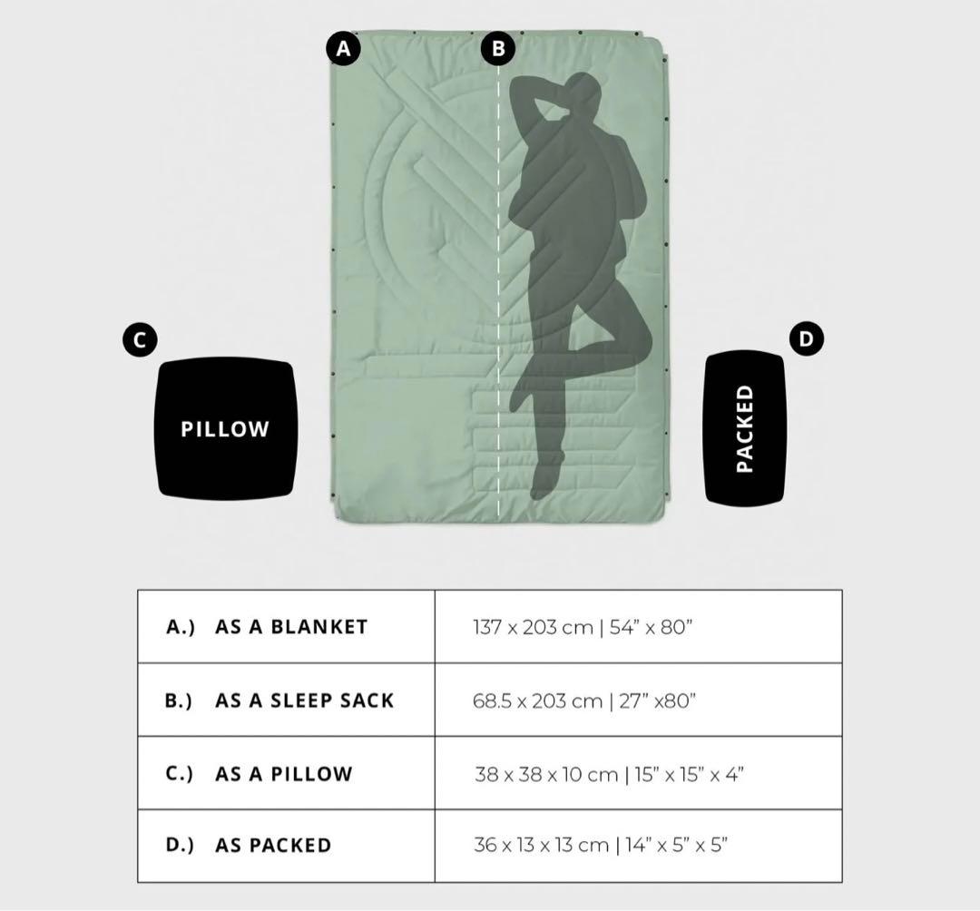 Voited アウトドア キャンピング ブランケット 毛布 寝袋