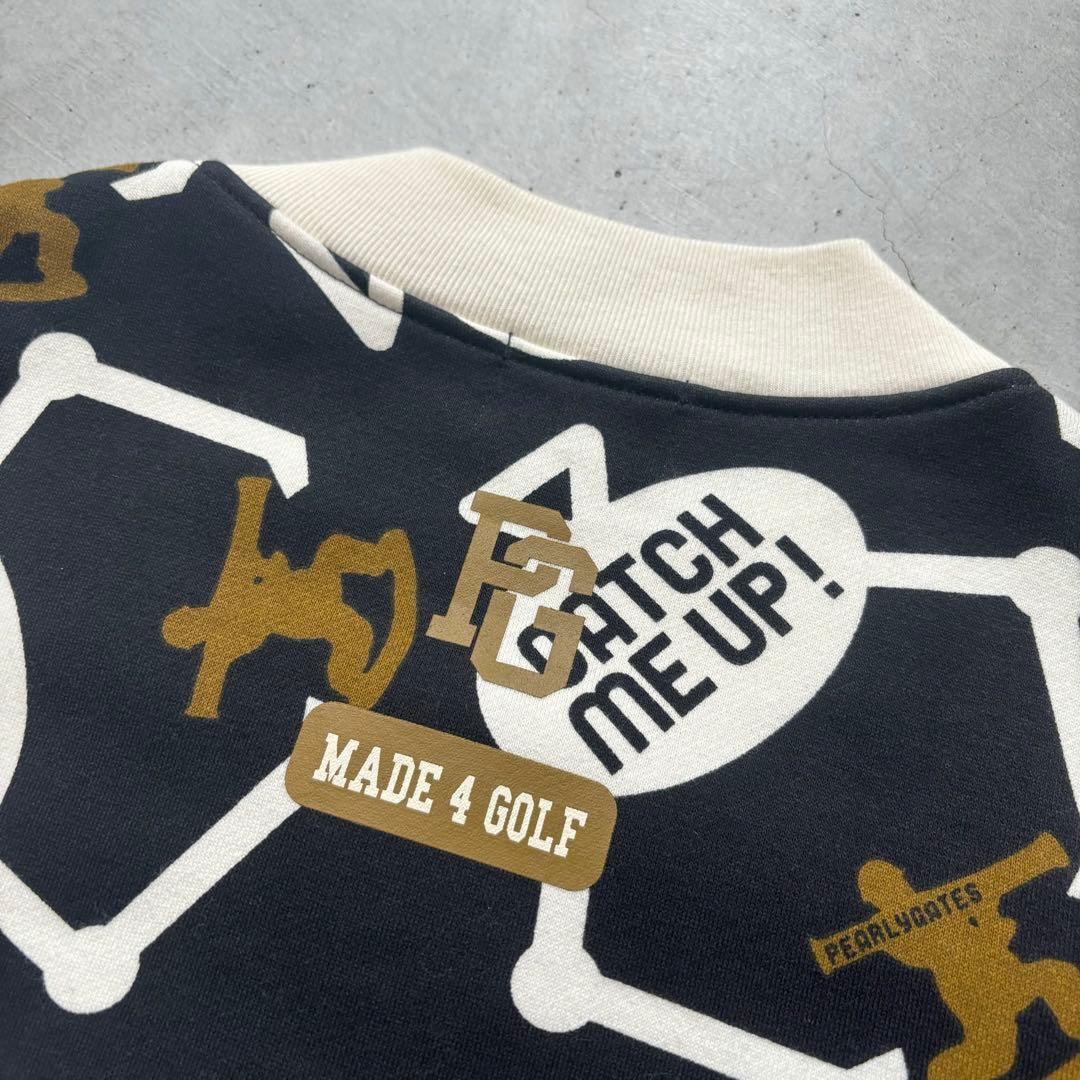 PEARLY GATES 総柄 ダブルジップアップ 裏起毛 ブルゾン サイズ1