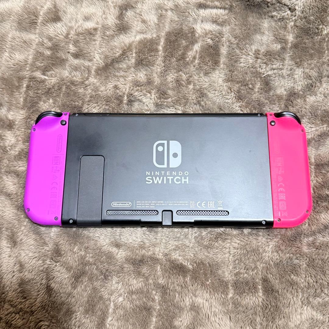 Nintendo switch本体 ジョイコンカスタム ピンク紫 SDカード付き