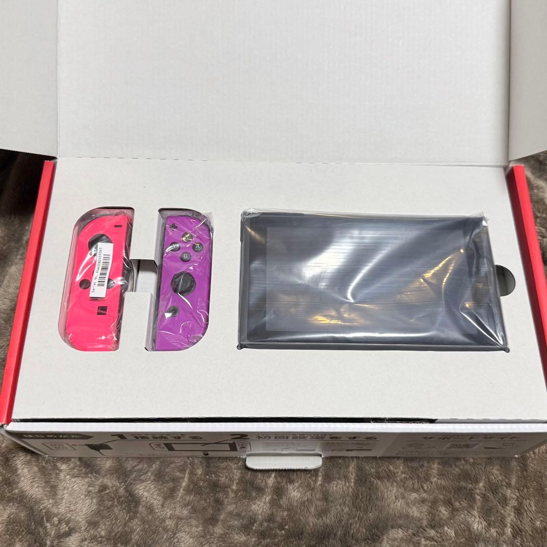 Nintendo switch本体 ジョイコンカスタム ピンク紫 SDカード付き