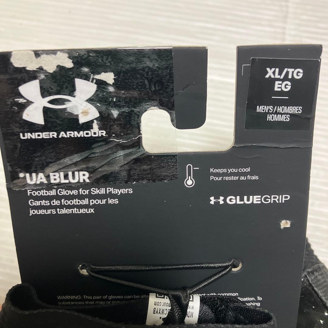 送料無料 新品 underarmour アメフト グローブUA BLUR XL