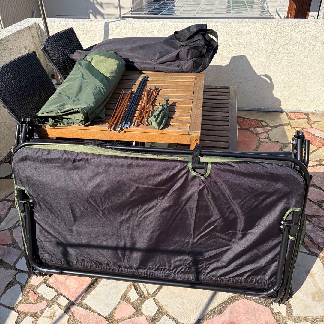 テントコット 〜2人用 高床式 折り畳み式 簡単　ゆったりセミダブル幅120cm