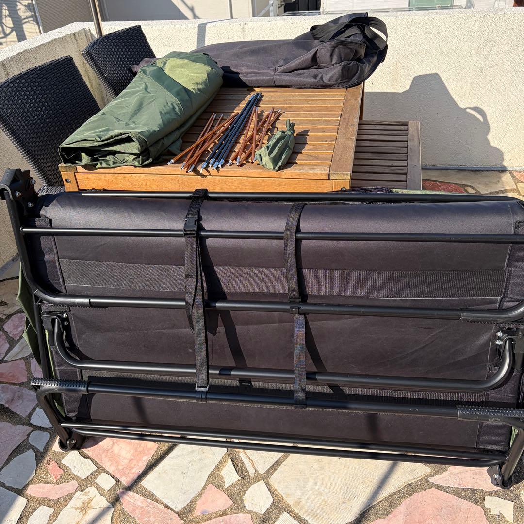 テントコット 〜2人用 高床式 折り畳み式 簡単　ゆったりセミダブル幅120cm