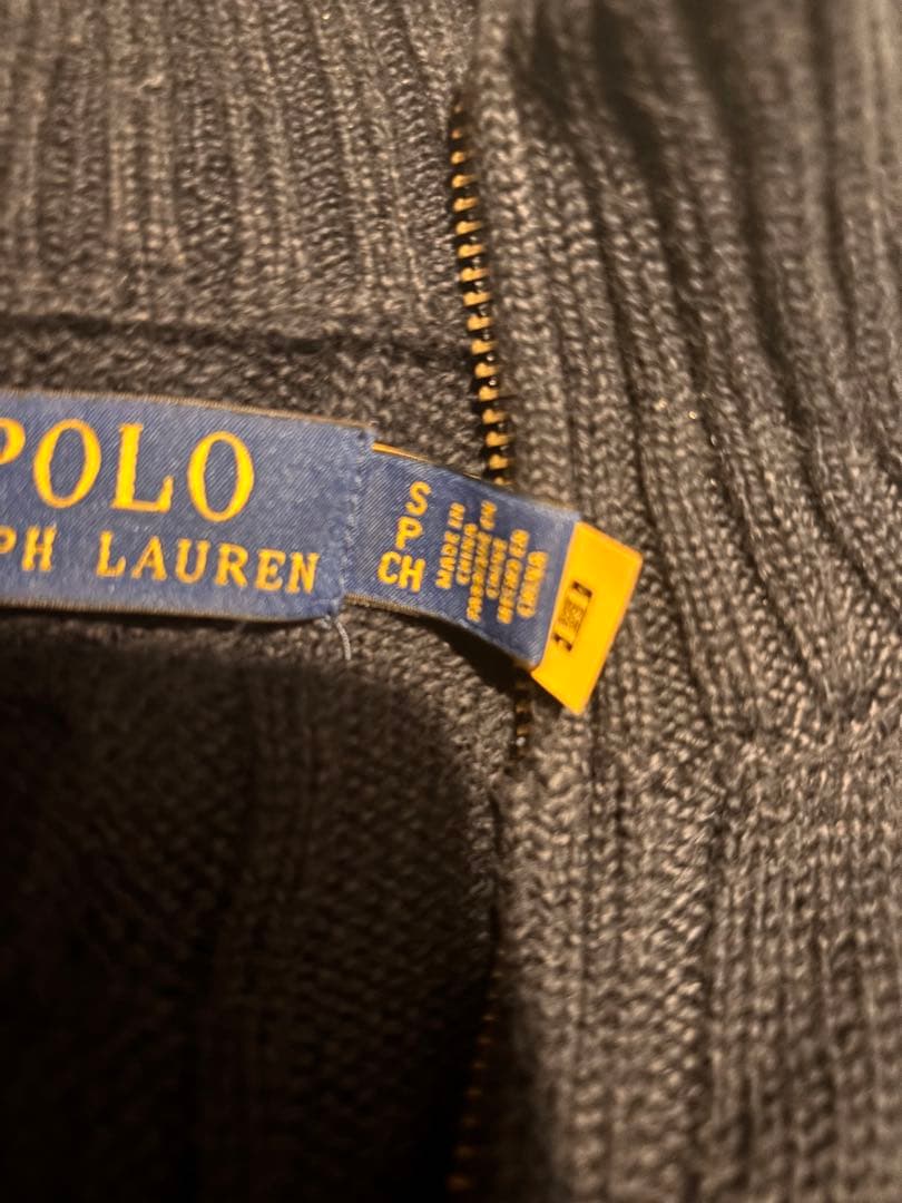 Polo Ralph Lauren 現行 ネイビー ジップアップセーター S~M
