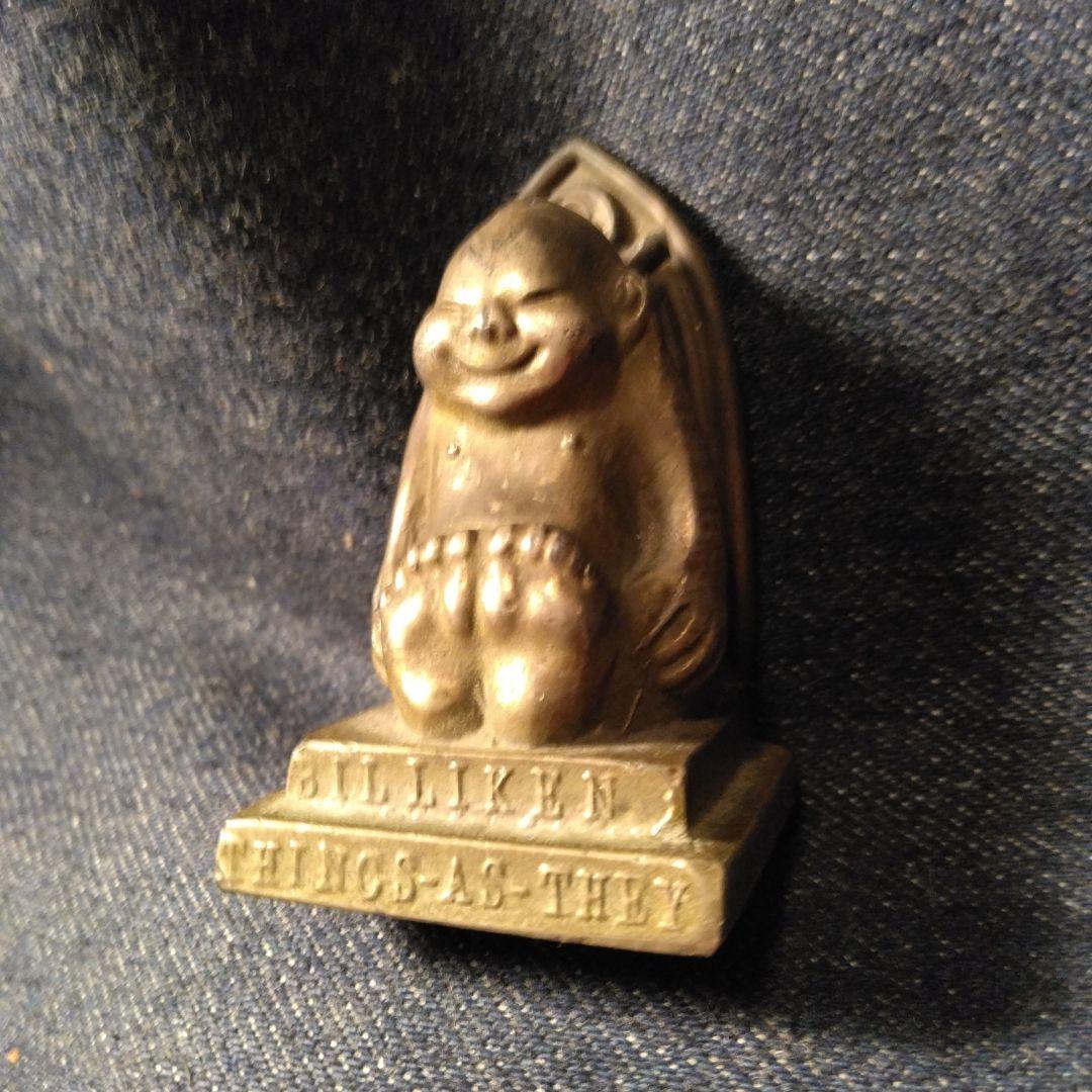 古い ビリケンさん 置物 戦前 骨董 アンティーク 縁起物 開運 - メルカリ