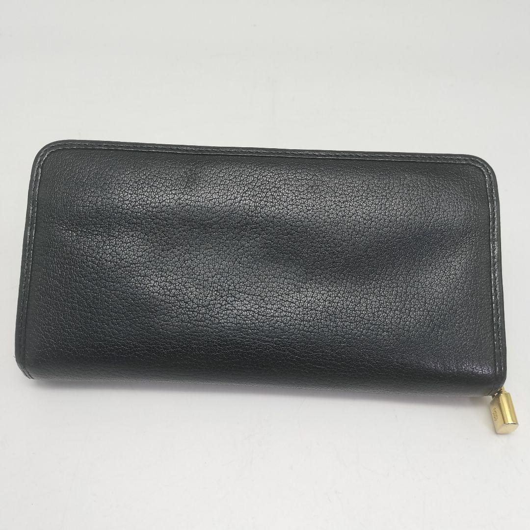 極美品✨ロエベ　長財布　ラウンドファスナー　レザー　ブラック　黒