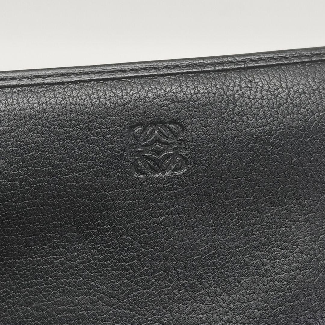 極美品✨ロエベ　長財布　ラウンドファスナー　レザー　ブラック　黒