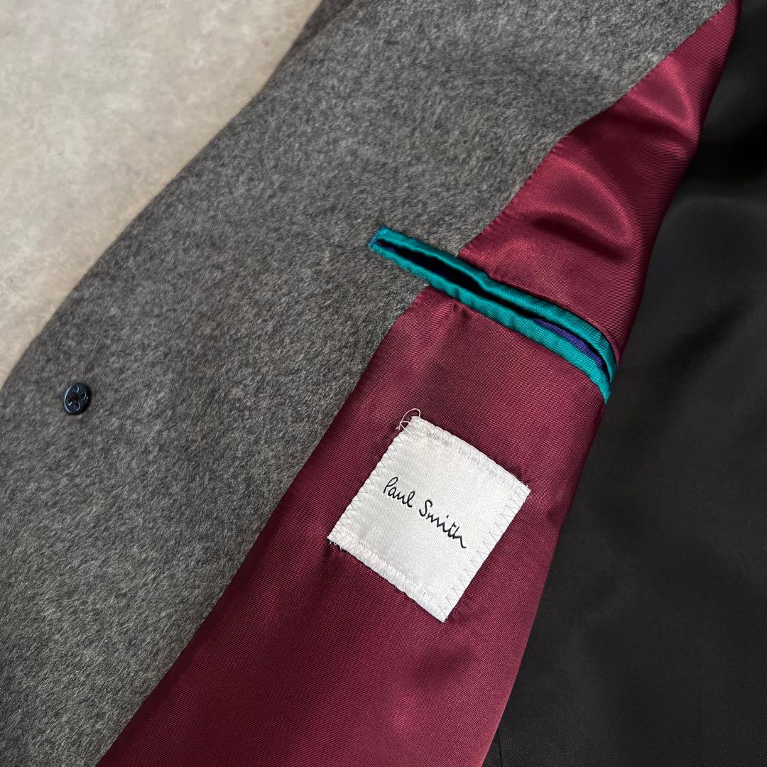 【極美品】ポールスミス カシミヤ100% チェスターコート グレー L