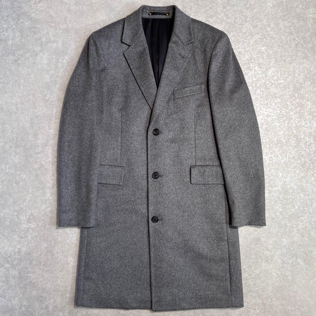 【極美品】ポールスミス カシミヤ100% チェスターコート グレー L